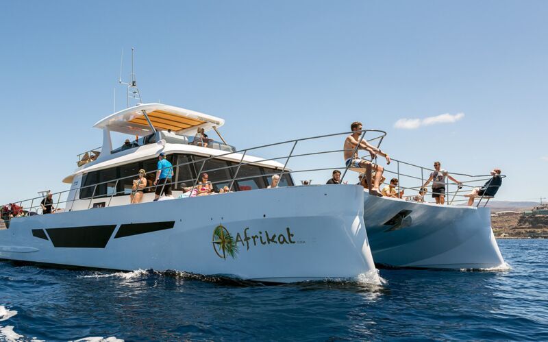 Afrikat - Luxe catamaran voor zon en een zoute duik
