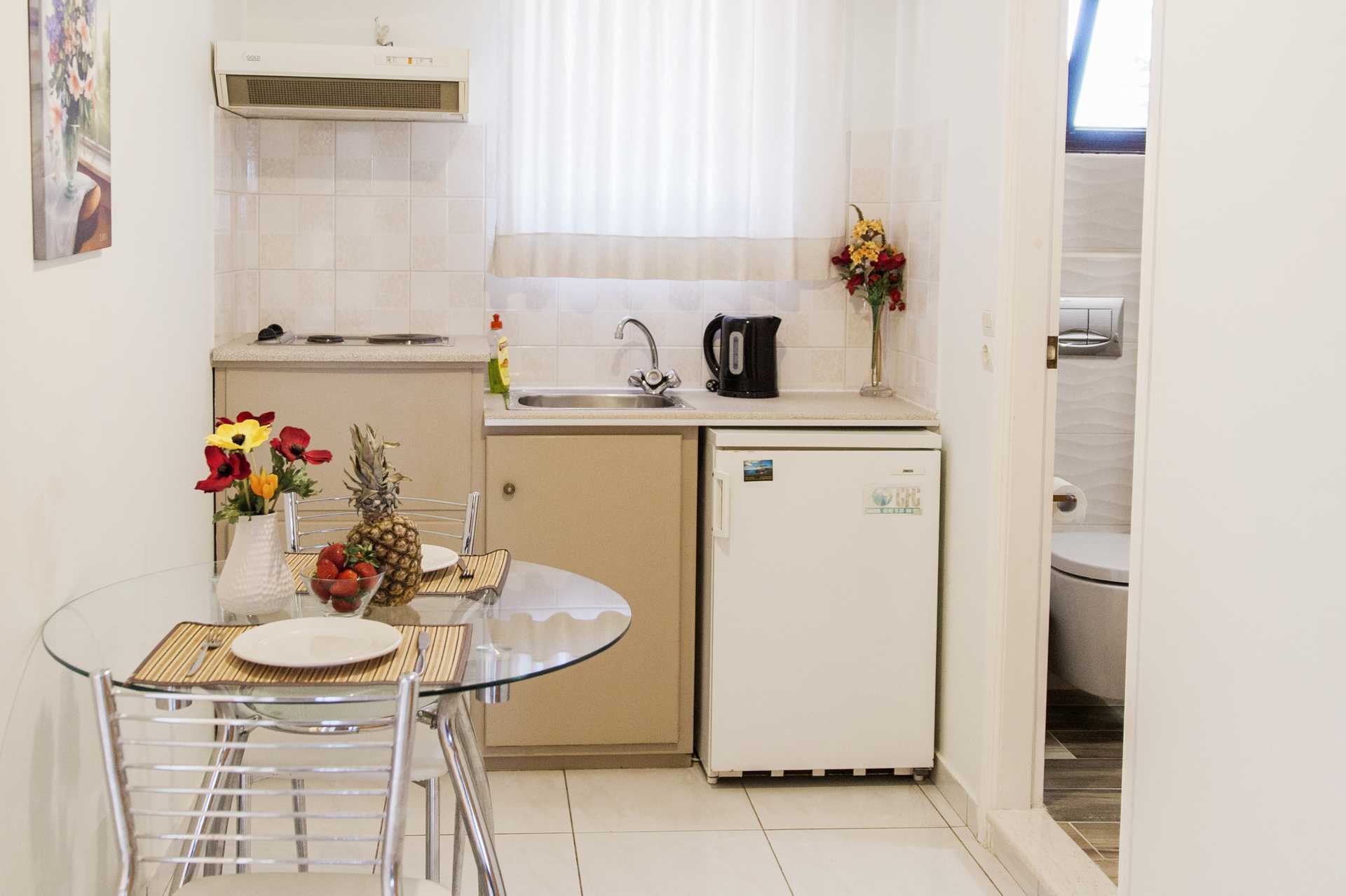 Appartement in hotel Aggelos op Lefkada, Griekenland.