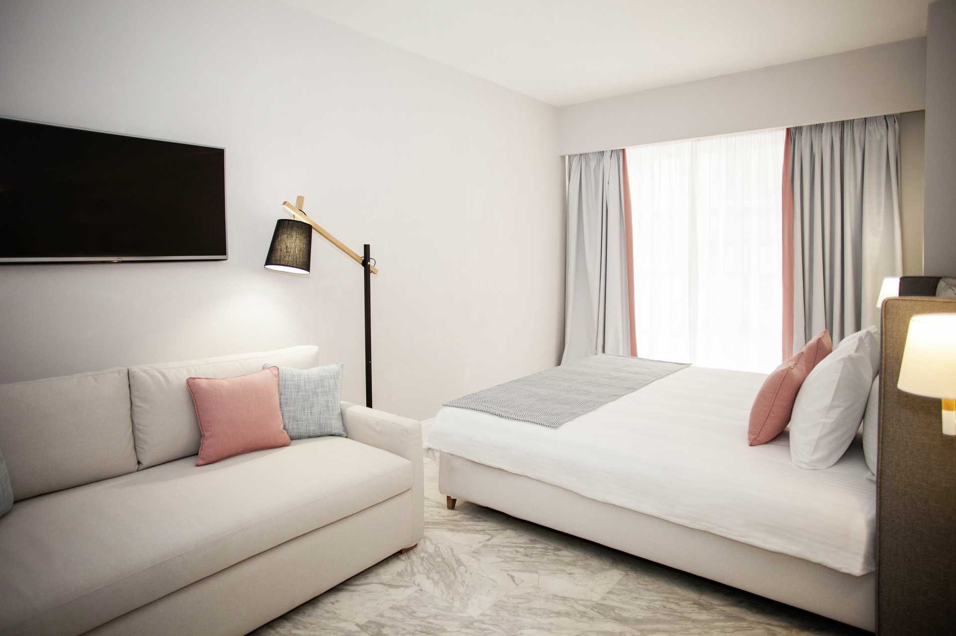 Studio in het Aquarius hotel in Rethymnon, Kreta.