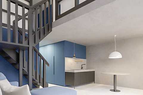 Twee/driekamerappartement op de eerste verdieping van het Aquarius hotel in Rethymnon, Kreta.