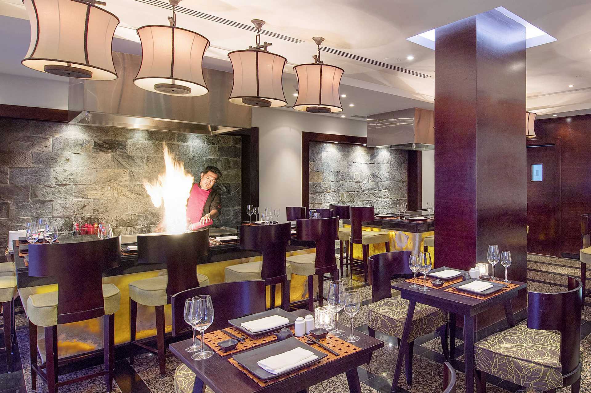 Restaurant Mikade in het Baron Palace Resort-hotel in Sahl Hasheesh, Egypte.