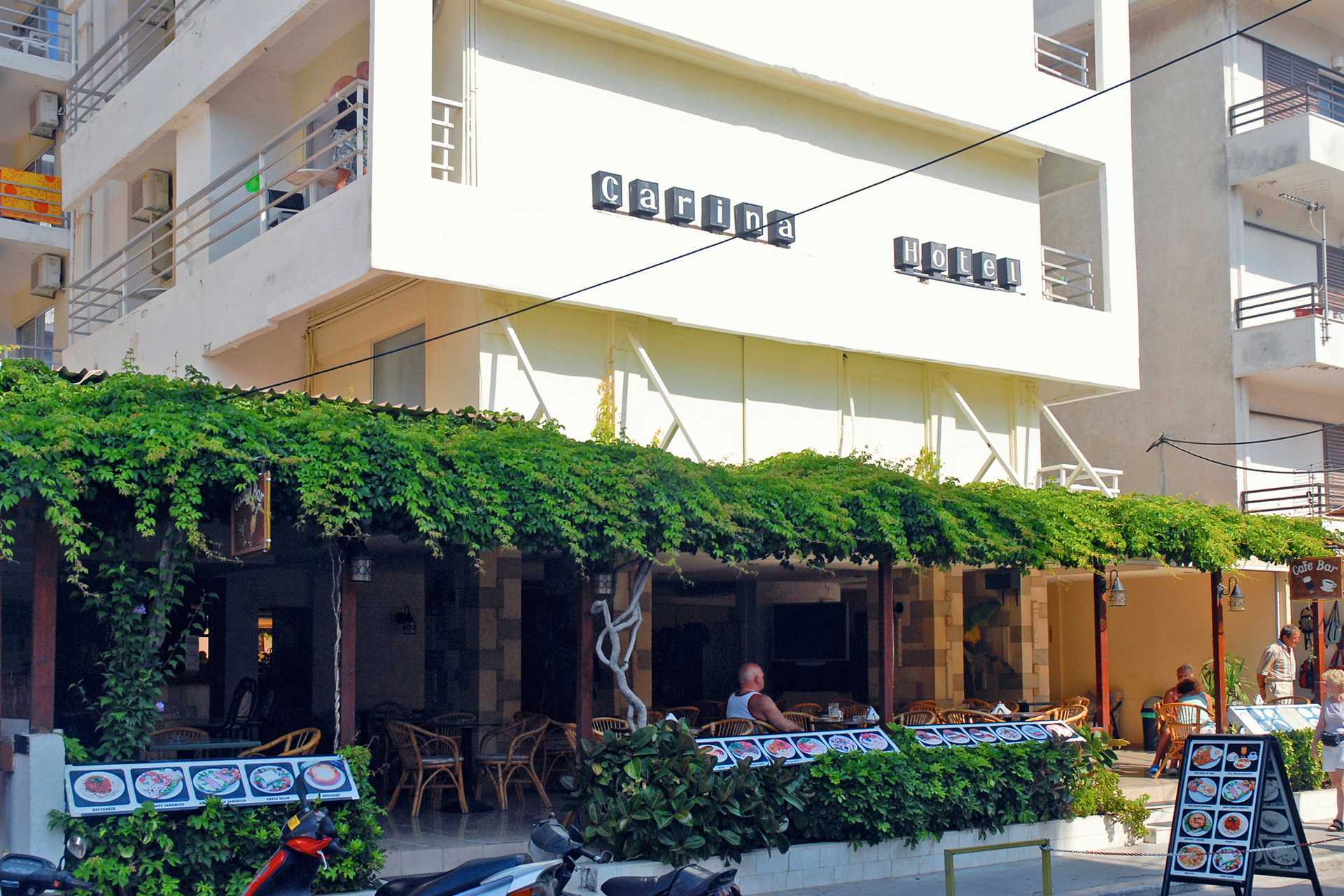 Hotel Carina in Rhodos-stad, Griekenland.