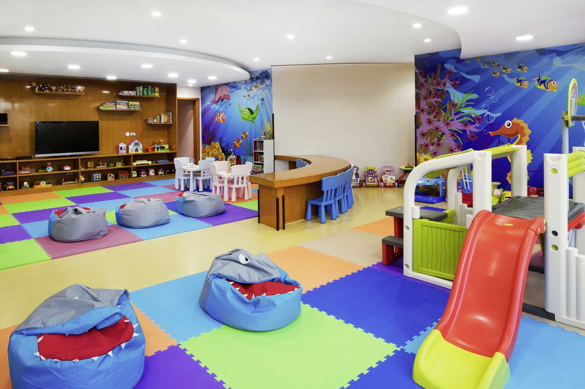 Speelkamer in Dukes The Palm, een Royal Hideaway Hotel op Dubai Palm Jumeirah, Verenigde Arabische Emiraten.