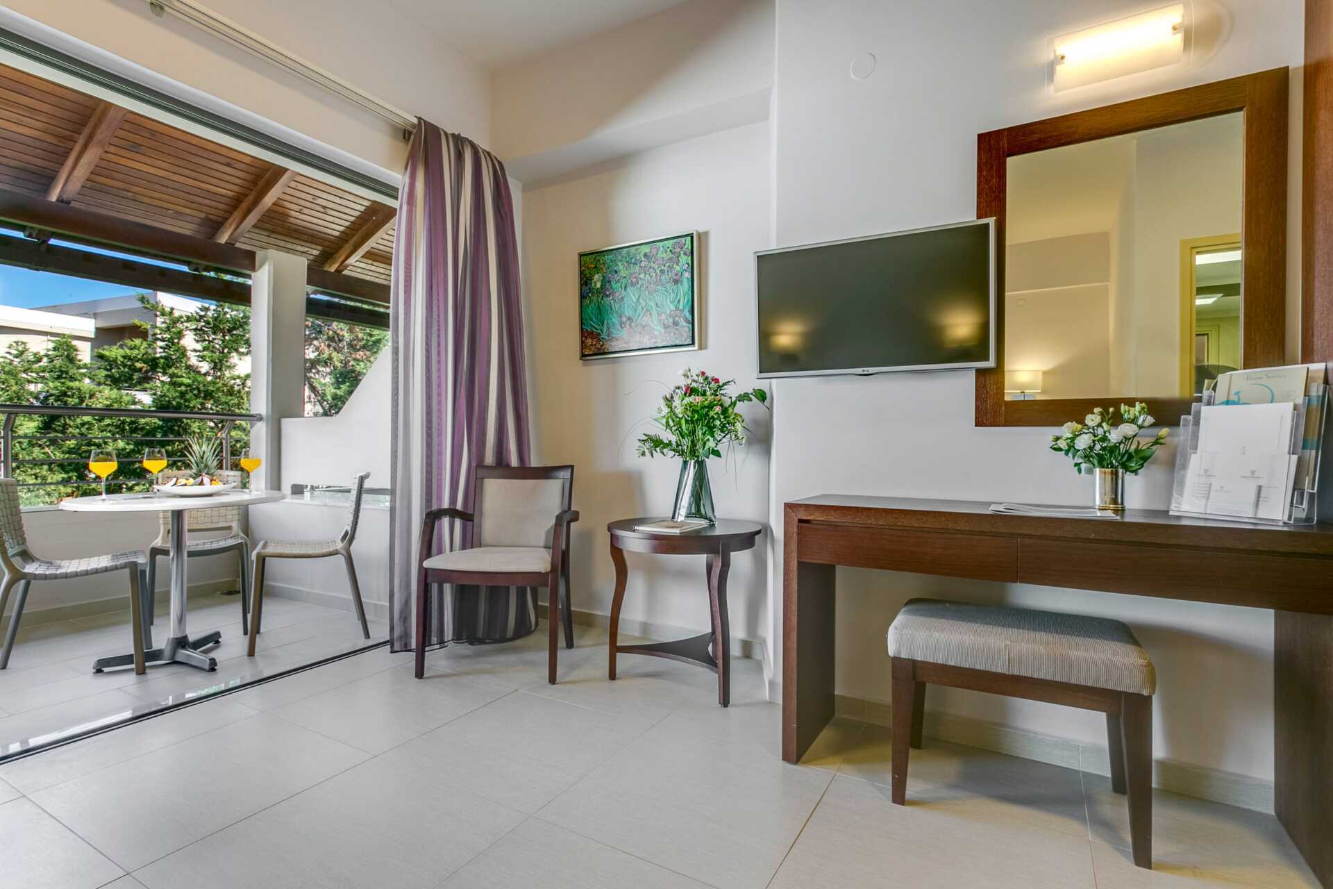 Eenkamerappartement in het Hotel Casa di Porto op Kreta, Griekenland.