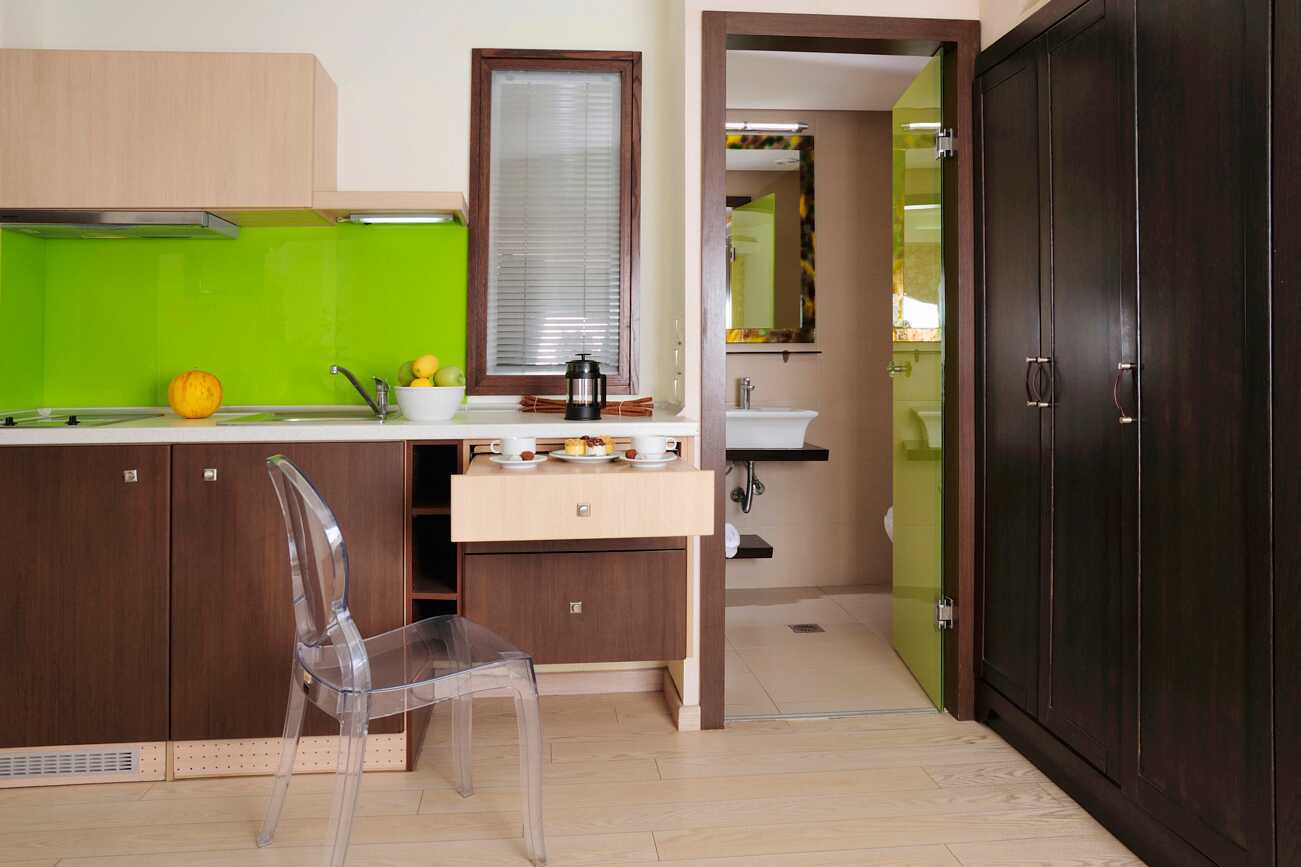 Eenkamerappartement in Hotel Steris in de stad Rethymnon op Kreta, Griekenland.