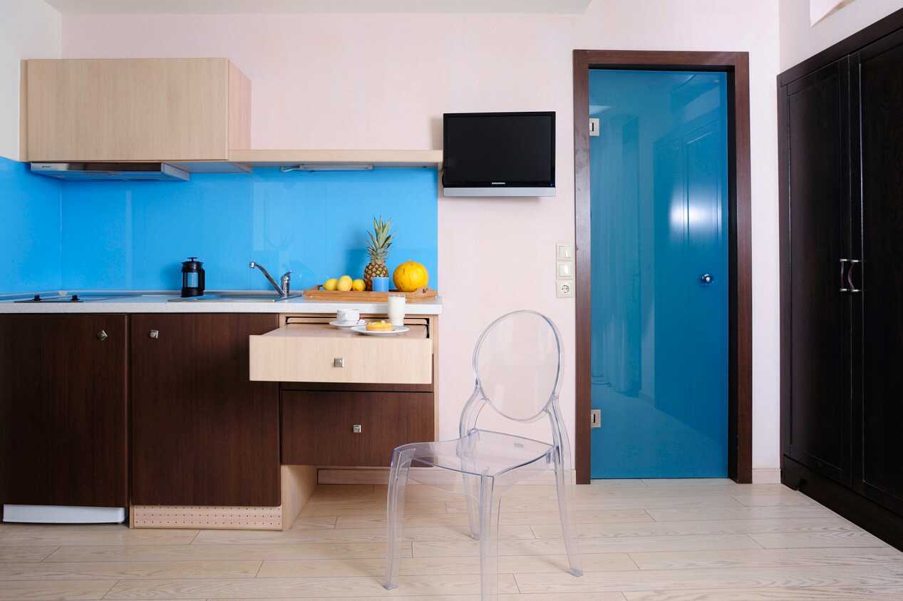 Eenkamerappartement in Hotel Steris in de stad Rethymnon op Kreta, Griekenland.