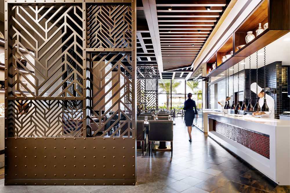 Restaurant Gioia in het Fairmont Ajman hotel in de Verenigde Arabische Emiraten.