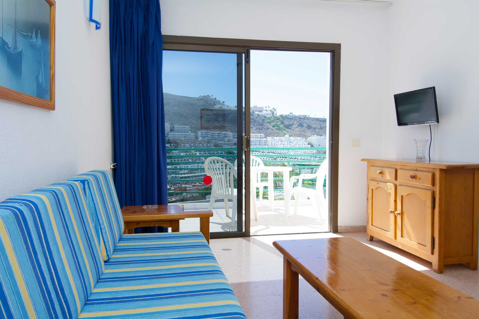 Tweekamerappartement in Heliomar in Puerto Rico op Gran Canaria.