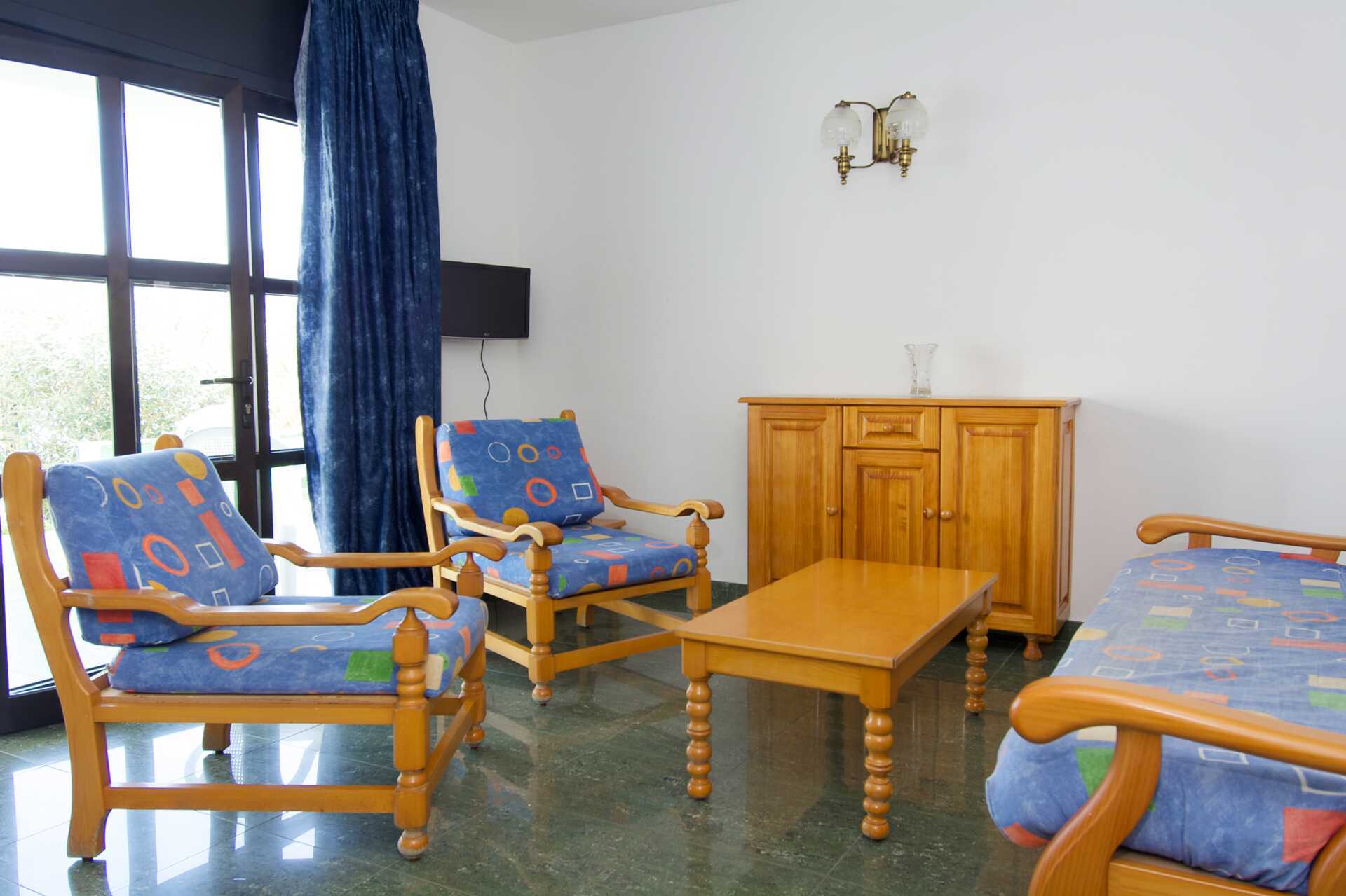 Balkon bij de Heliomar appartementen in Puerto Rico, Gran Canaria.