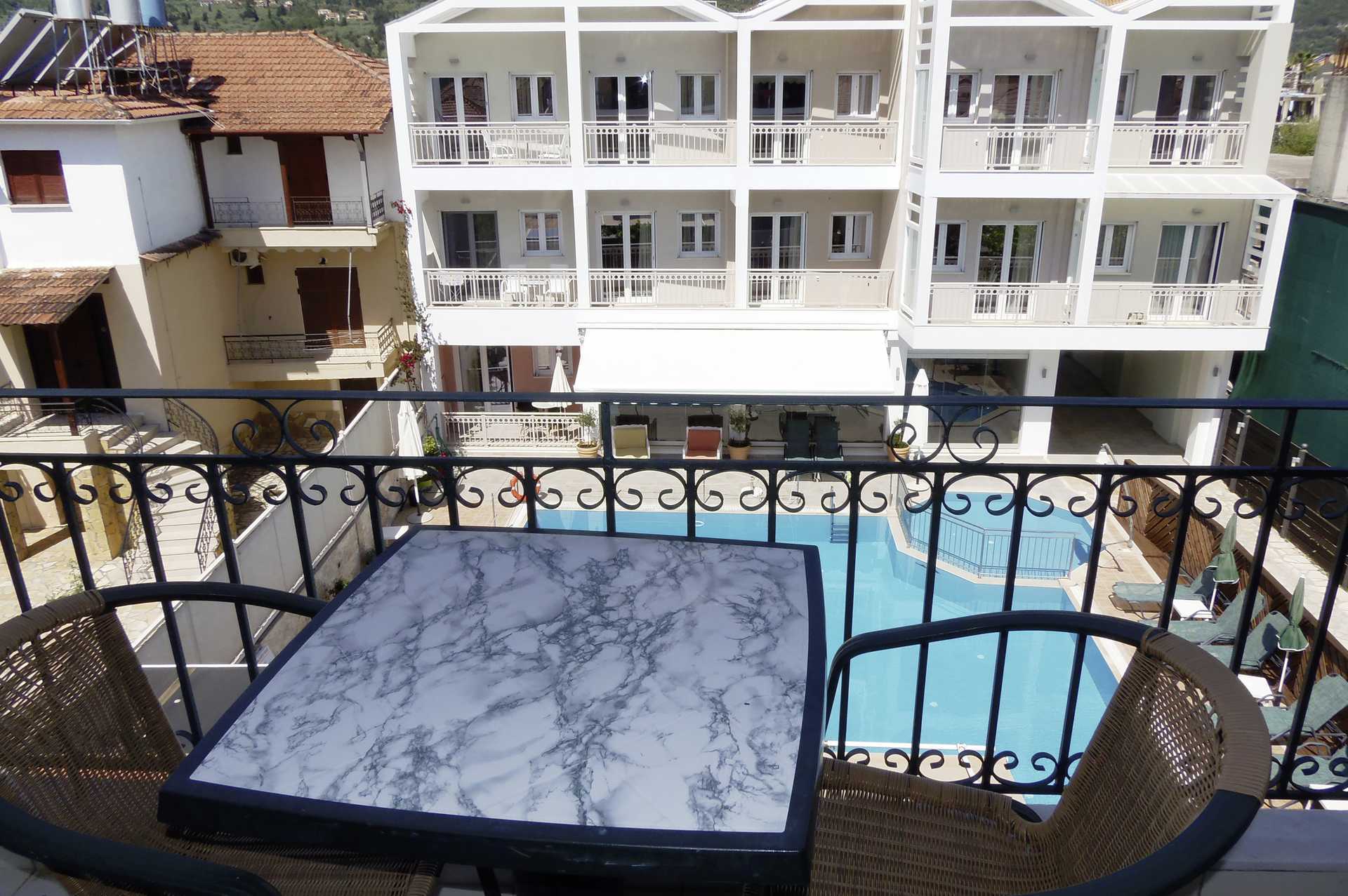 Hotel Aggelos op Lefkada, Griekenland.