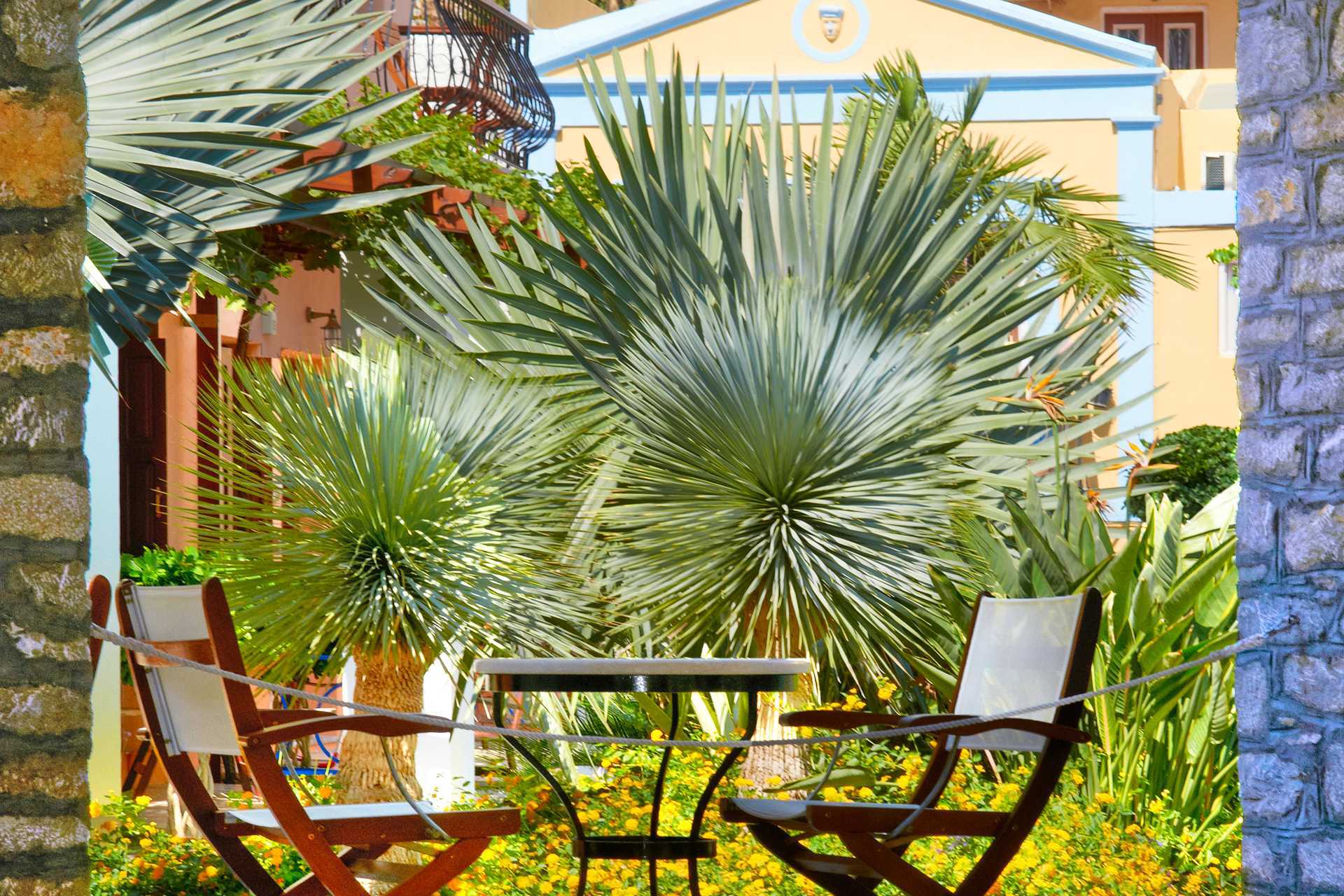 Hotel Iapetos Village op Symi, Griekenland.