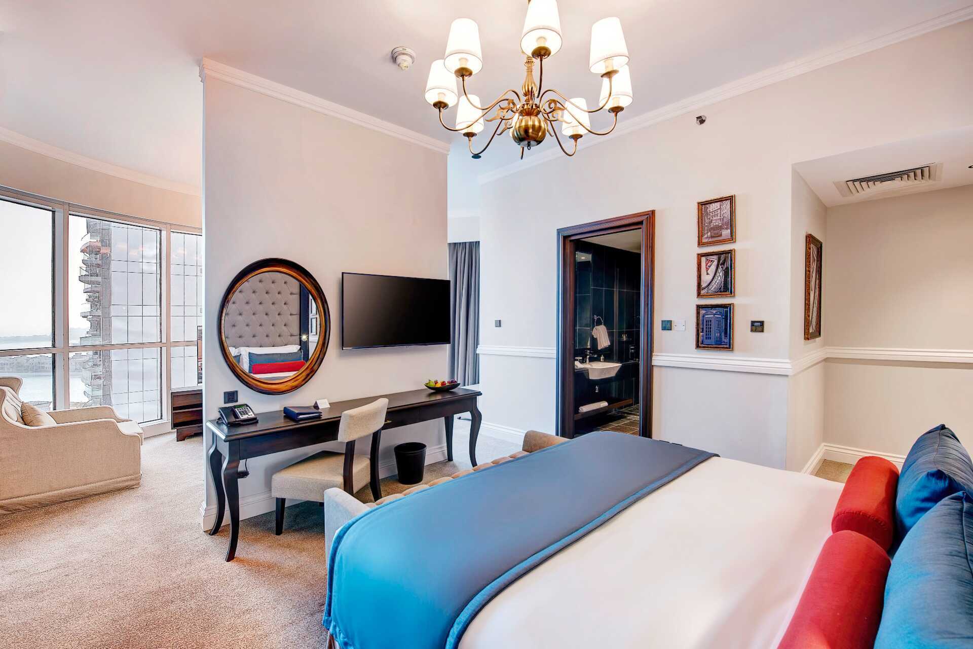 Junior Suite in Dukes The Palm, een Royal Hideaway Hotel in Dubai Palm Jumeirah, Verenigde Arabische Emiraten.
