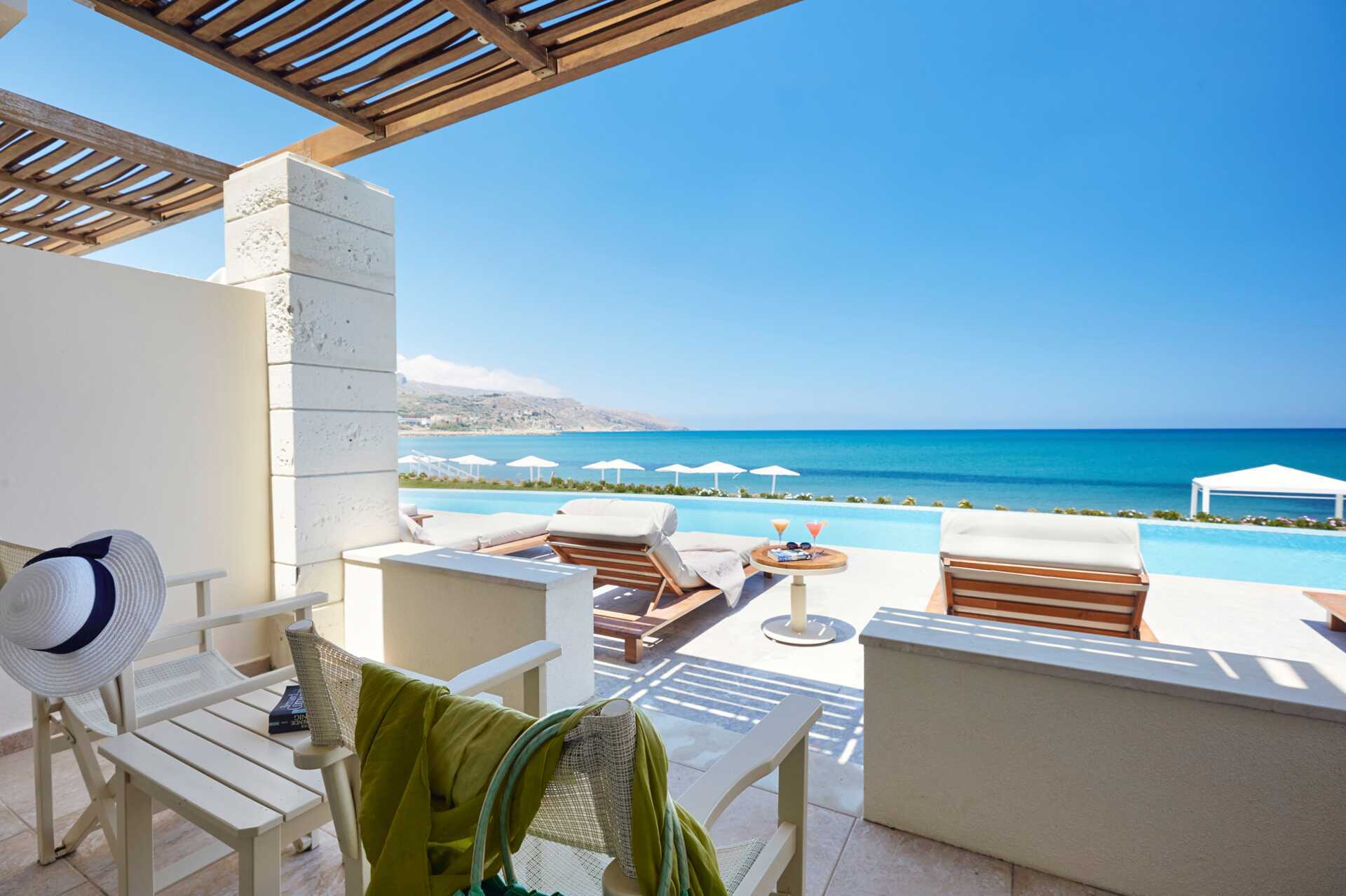 Junior suite met gedeeld zwembad