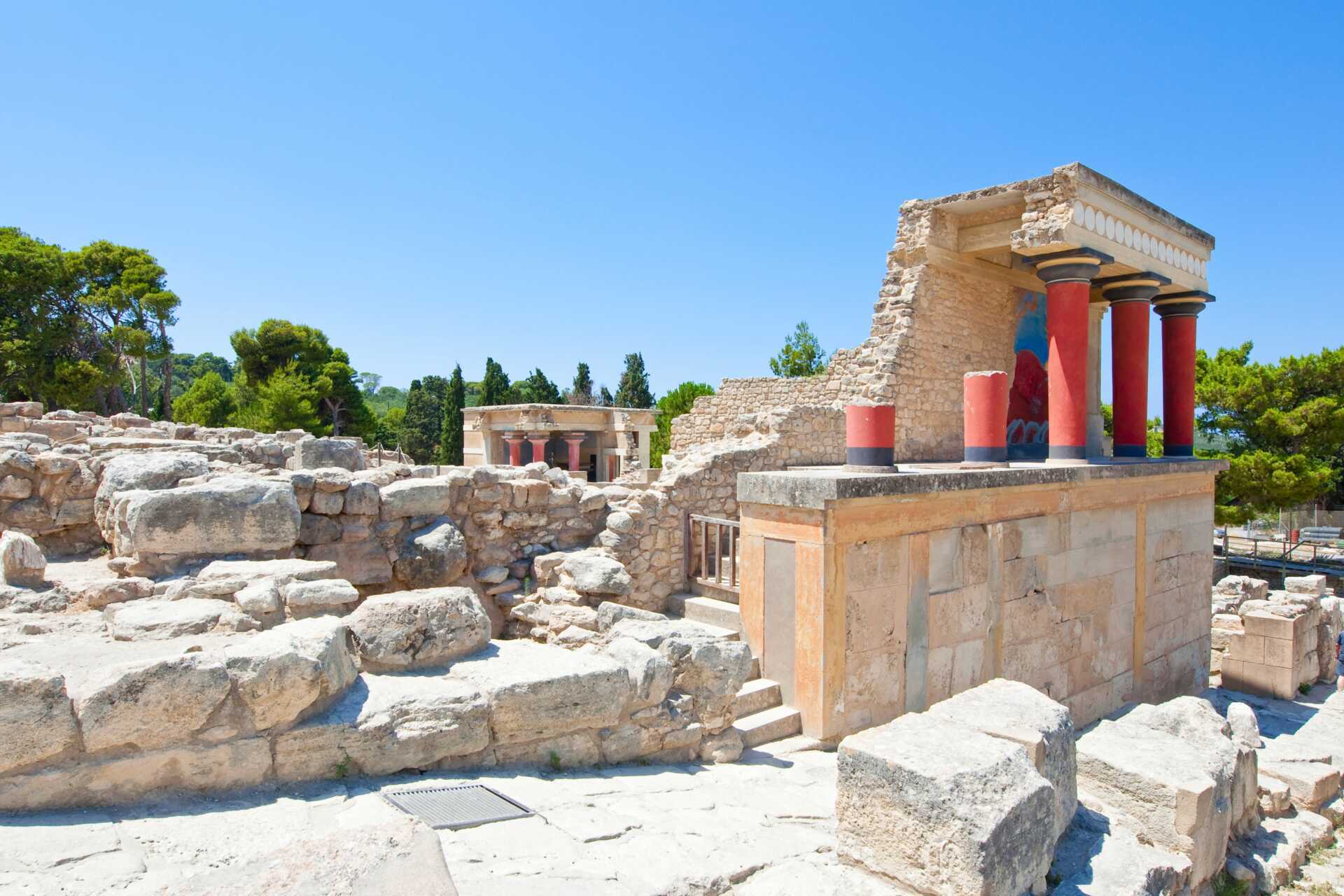 Knossos op Kreta.