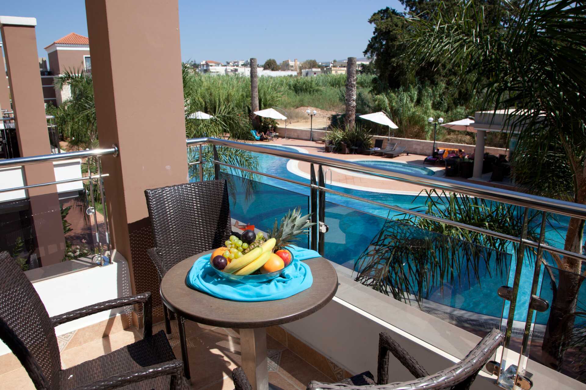 Studio in Okeanis Golden Resort in Agii Apostoli op Kreta.