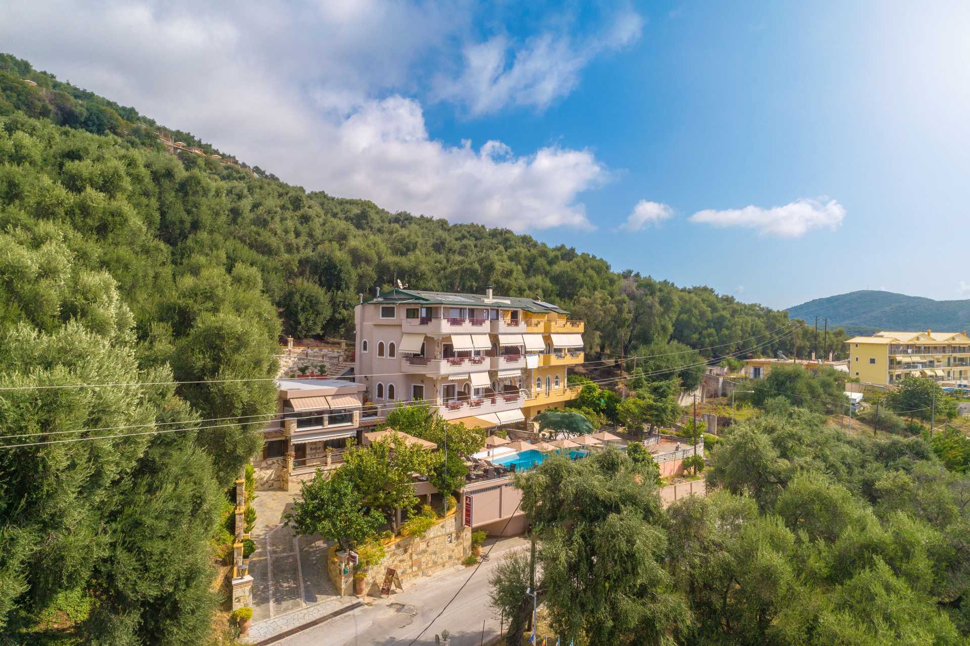 Hotel Panorama in Parga, Griekenland.