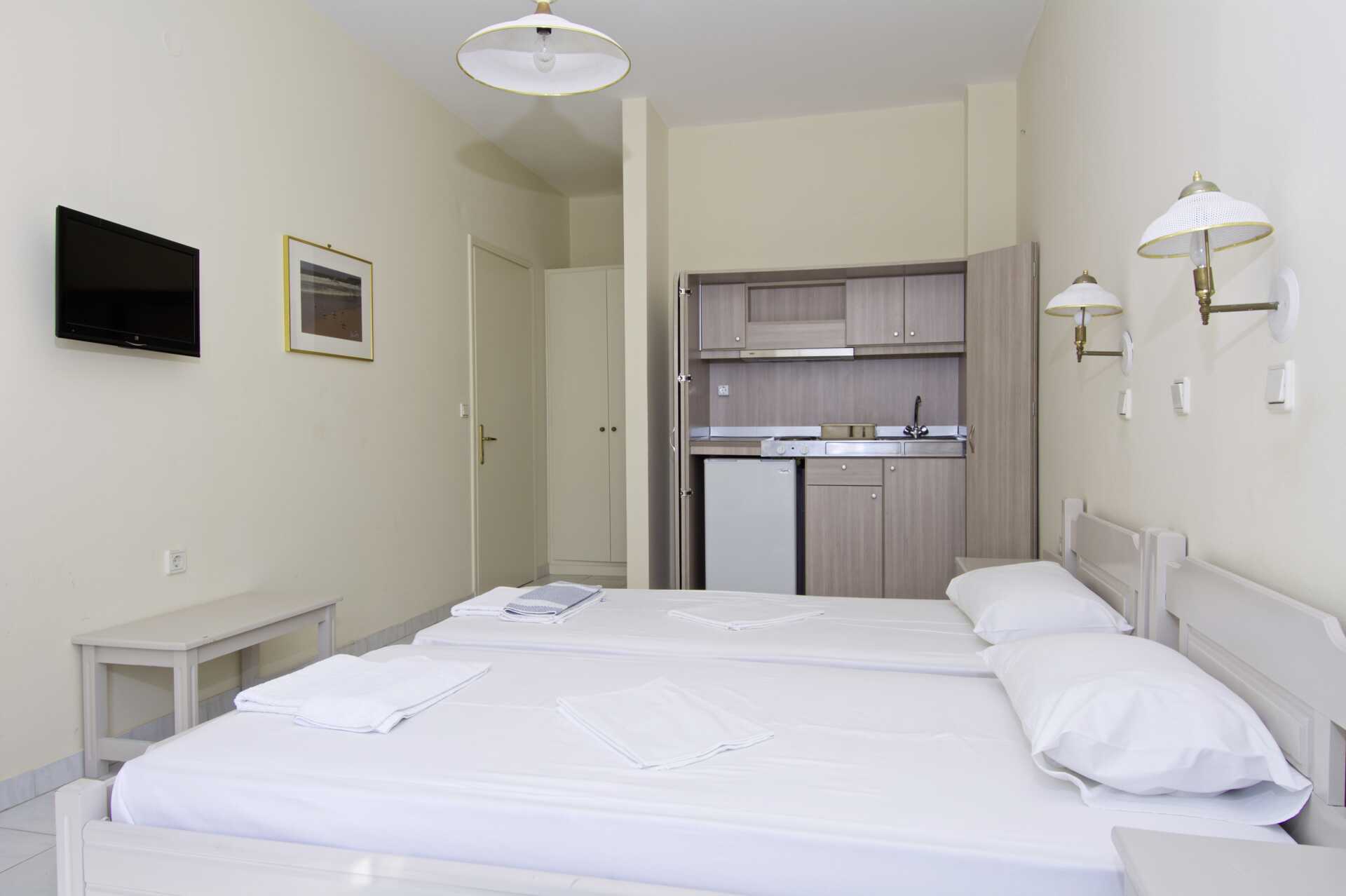 Studio-appartement in Hotel Panorama op Samos, Griekenland.