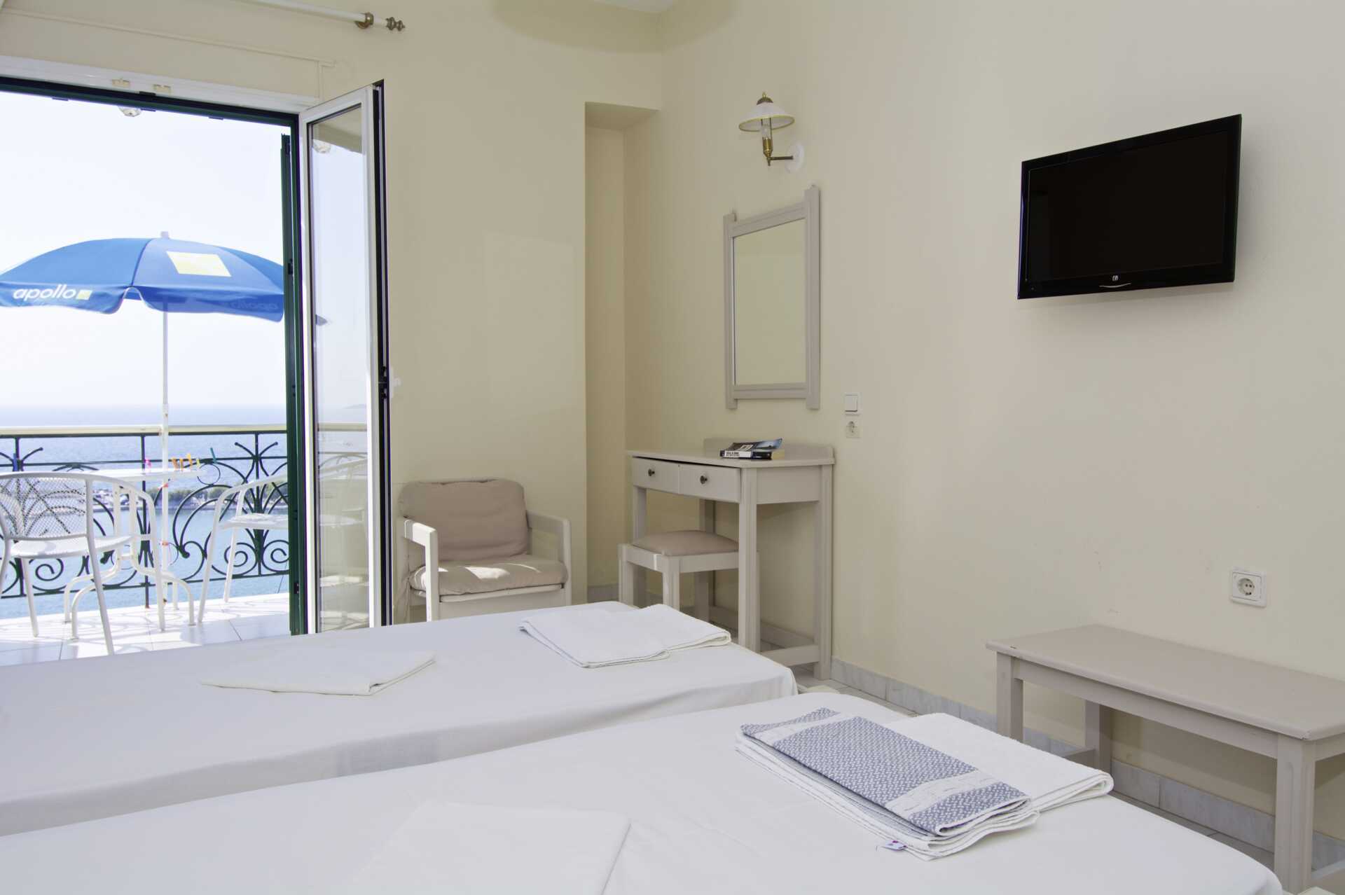 Studio-appartement in Hotel Panorama op Samos, Griekenland.