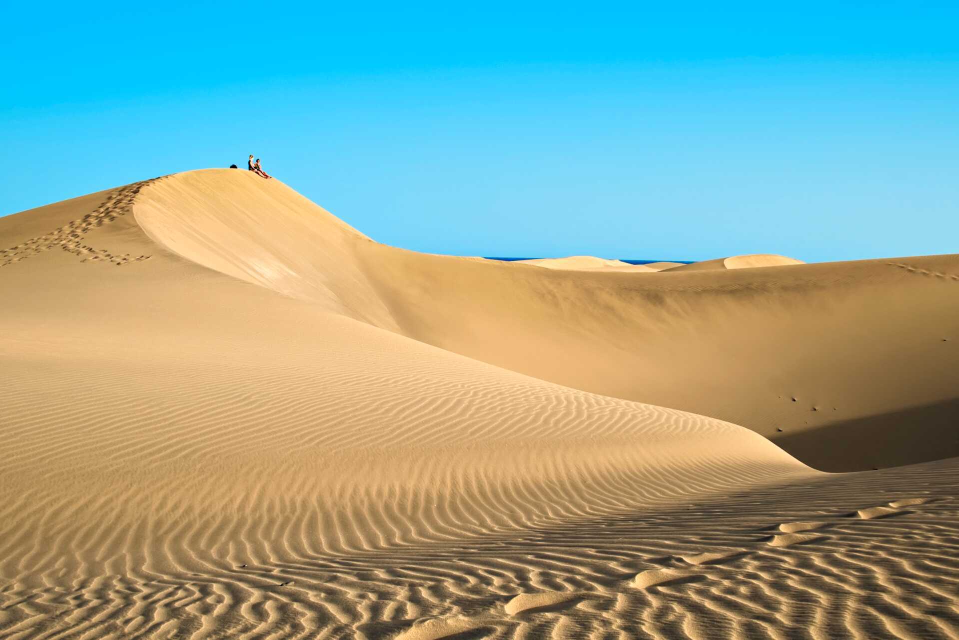De duinen tussen Playa del Inglés en Maspalomas.