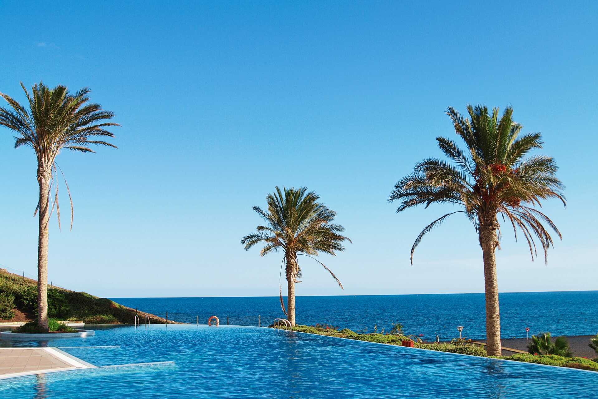 Het zwembad van Playitas Hotel, Fuerteventura.