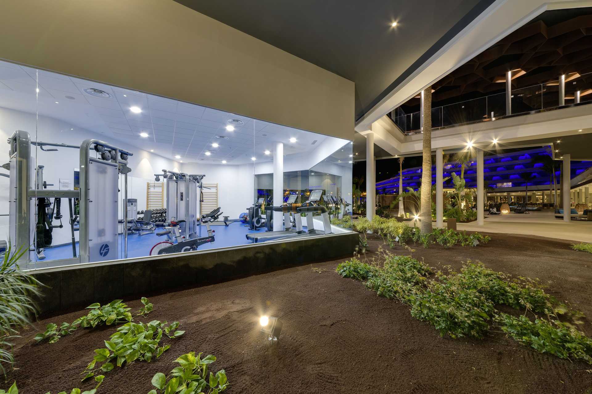 Fitnessruimte in het Radisson Blu Resort & Spa in Puerto de Mogán op Gran Canaria.