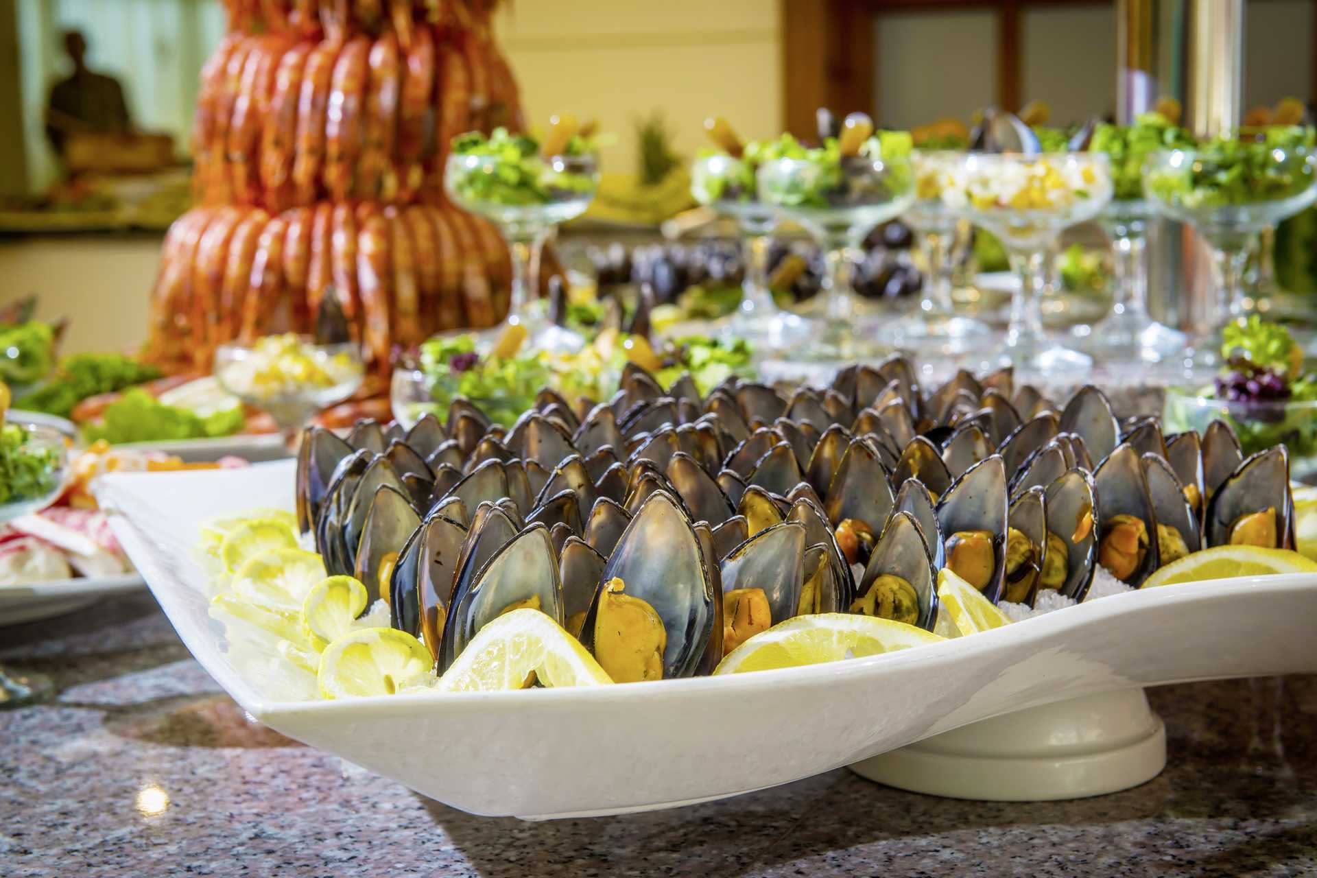 Restaurant in hotel Rethymno Palace in Rethymnon op Kreta, Griekenland.