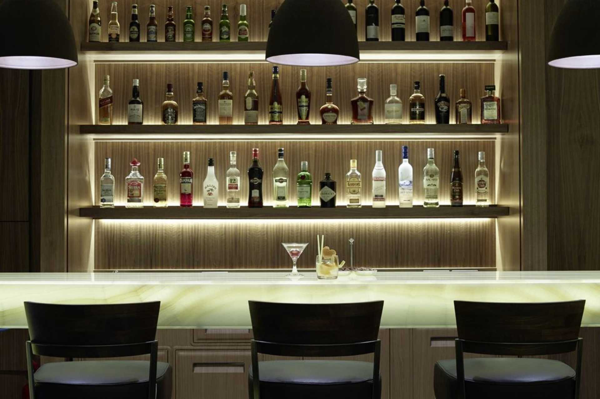 De bistro in het hotel Samaria in de stad Chania, Kreta.