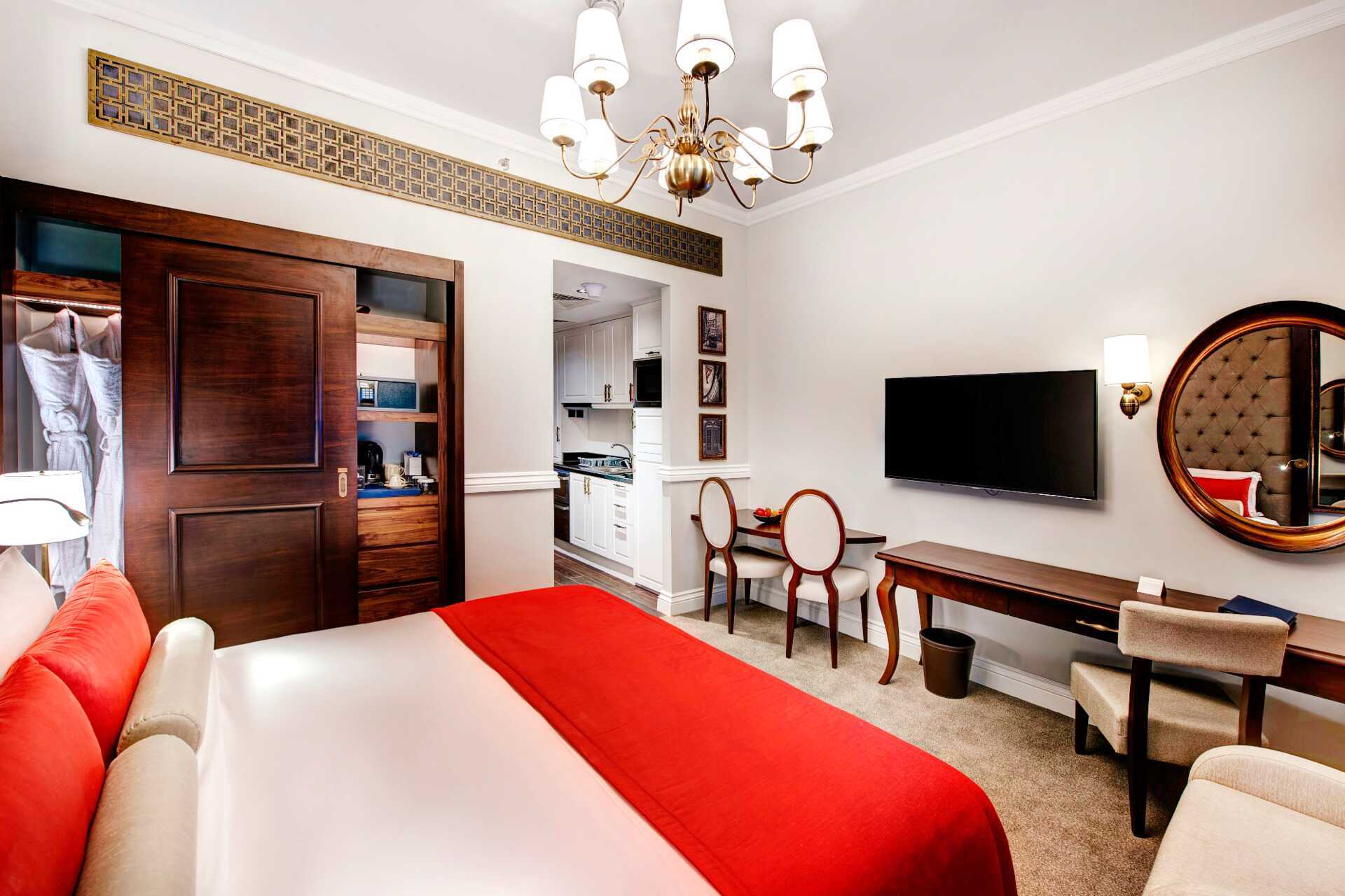 Studio-appartement in Dukes The Palm, een Royal Hideaway Hotel op Dubai Palm Jumeirah, Verenigde Arabische Emiraten.