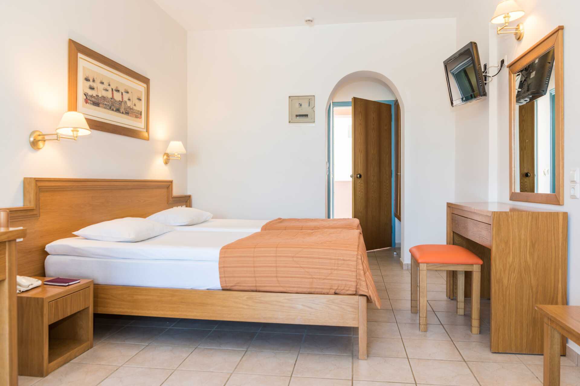 Studio in hotel Akti Chara in Rethymnon op Kreta, Griekenland.