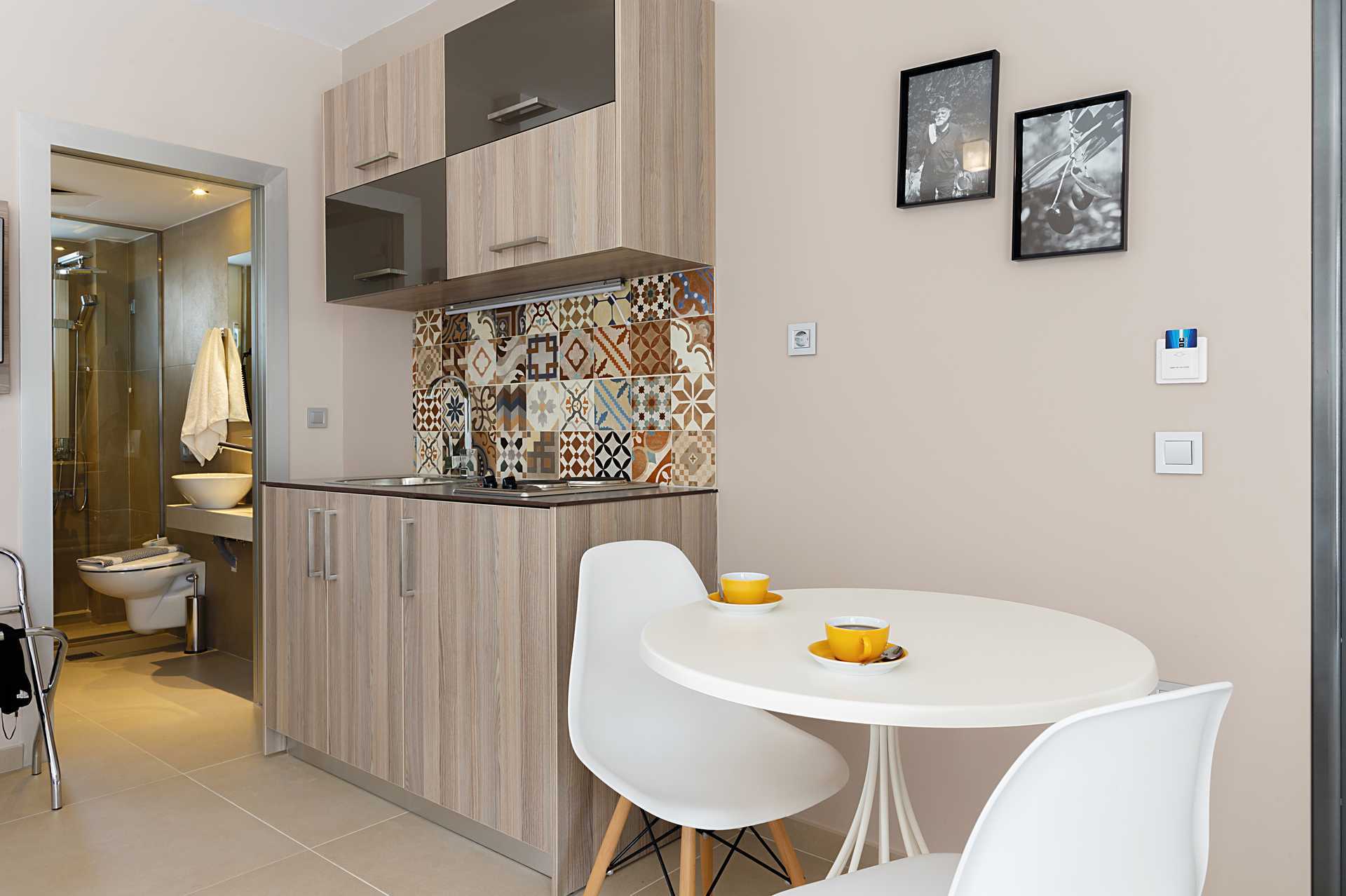 Studio in Santa Helena Beach in Platanias op Kreta, Griekenland.