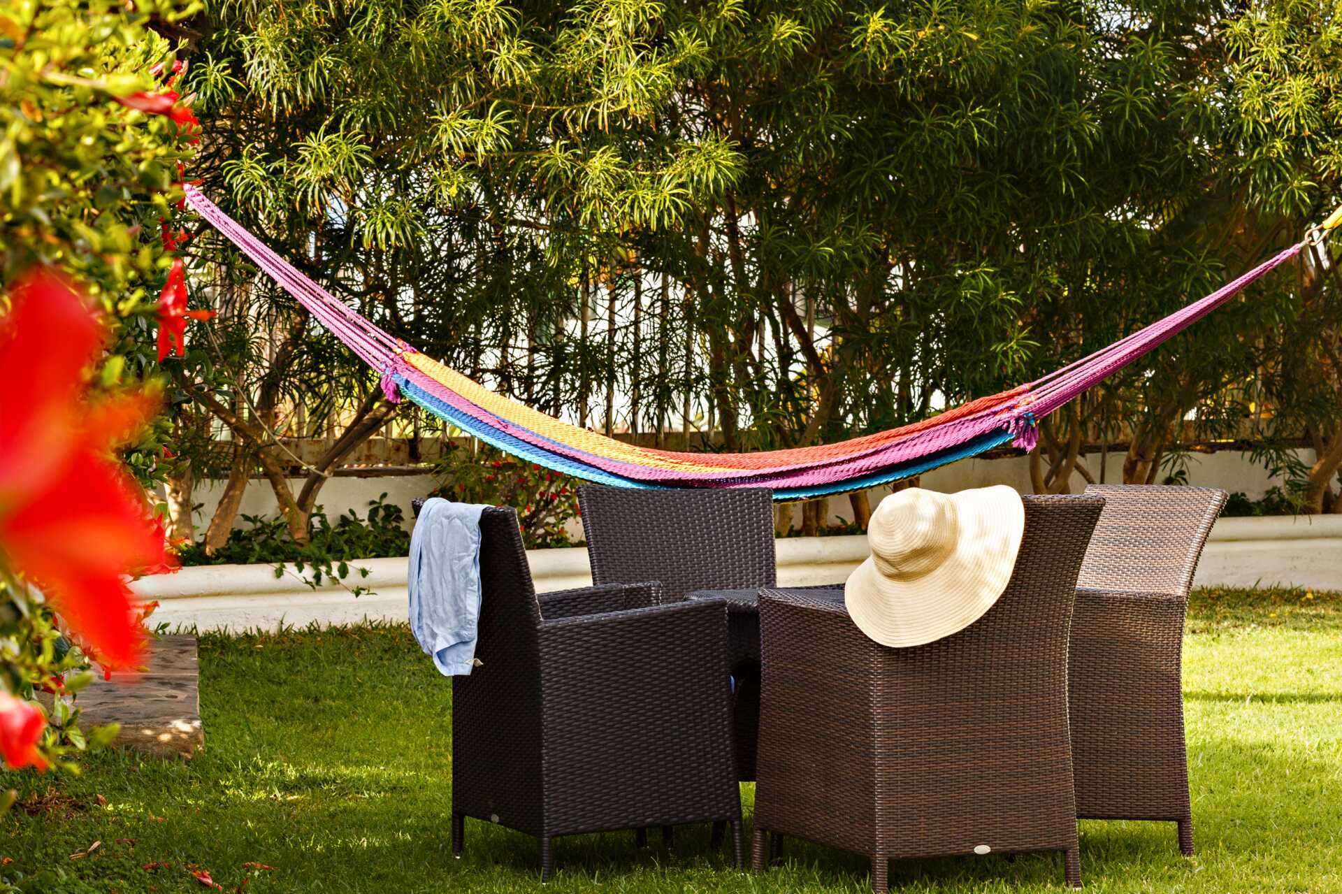 De tuin van het Sunsuites Carolina hotel op Gran Canaria, Canarische Eilanden.