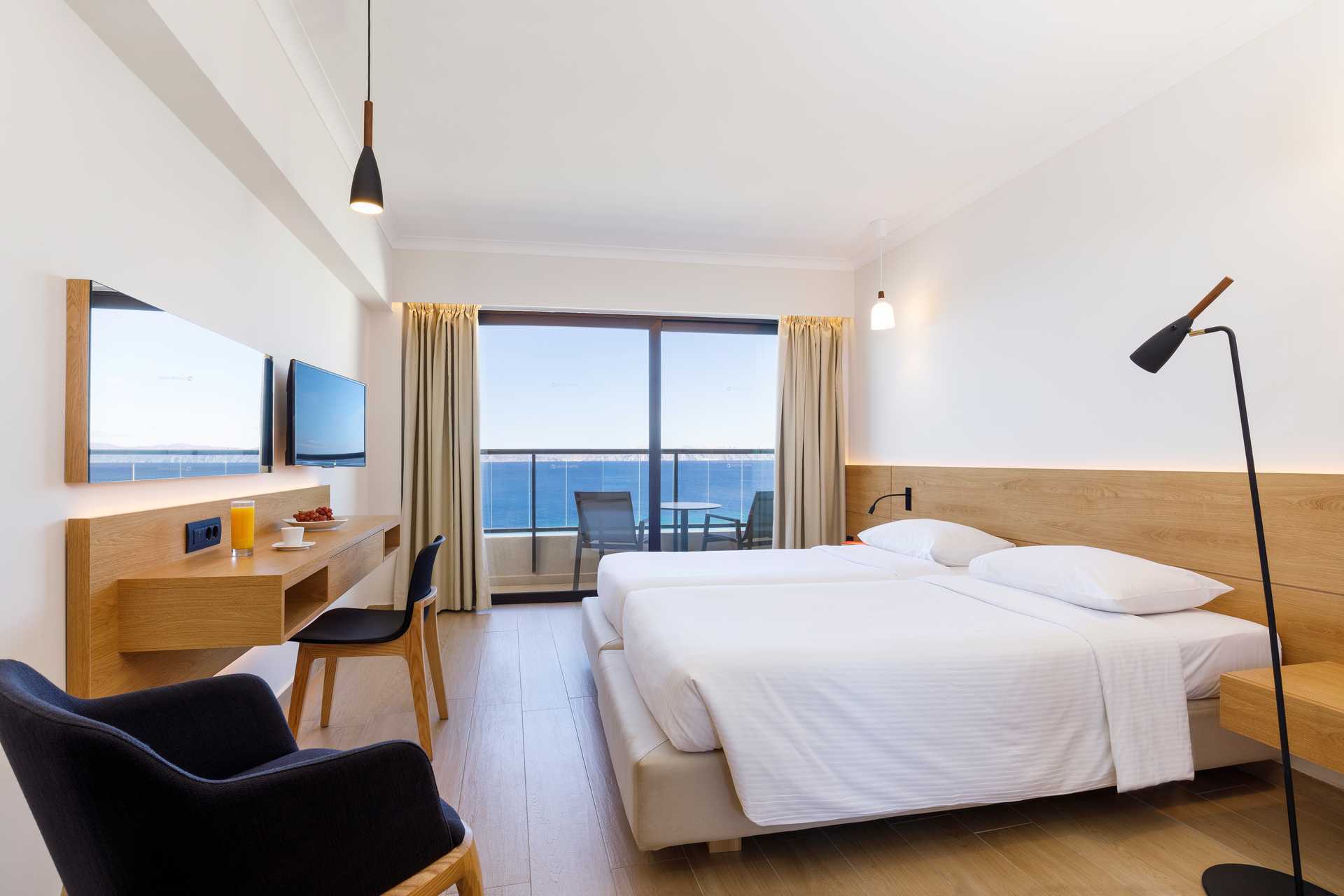 Superior kamer in hotel Cactus in Rhodos-stad, Griekenland.