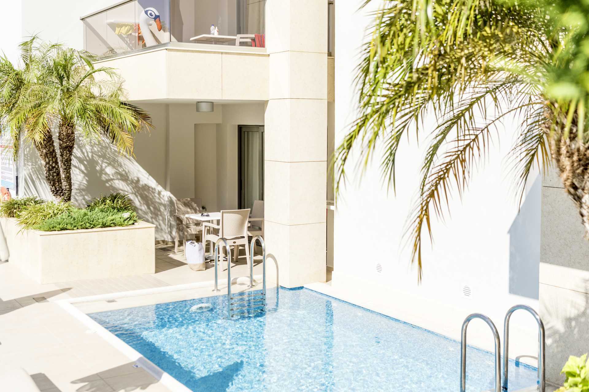 Superior studio in hotel Summertime in Platanias op Kreta, Griekenland.