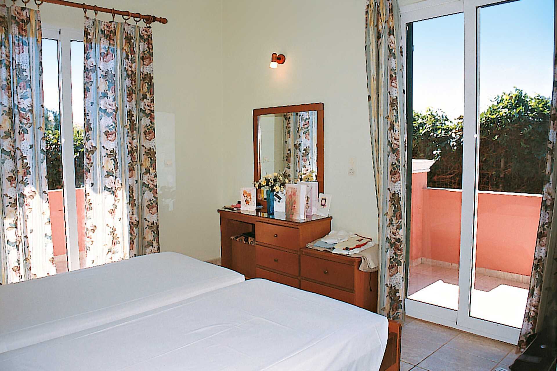 Tweekamerappartement in hotel Anastasia in Agios Georgios op Corfu.