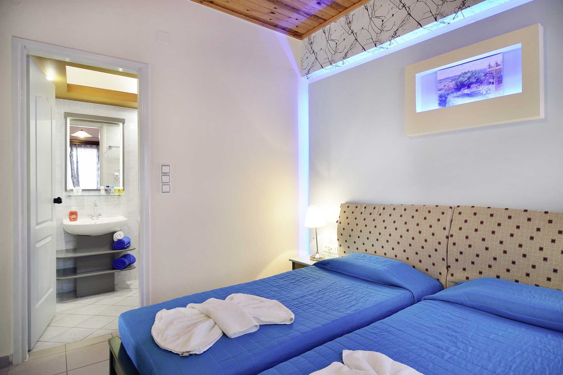 Tweekamerappartement in Hotel Mythos Platanias op Kreta.