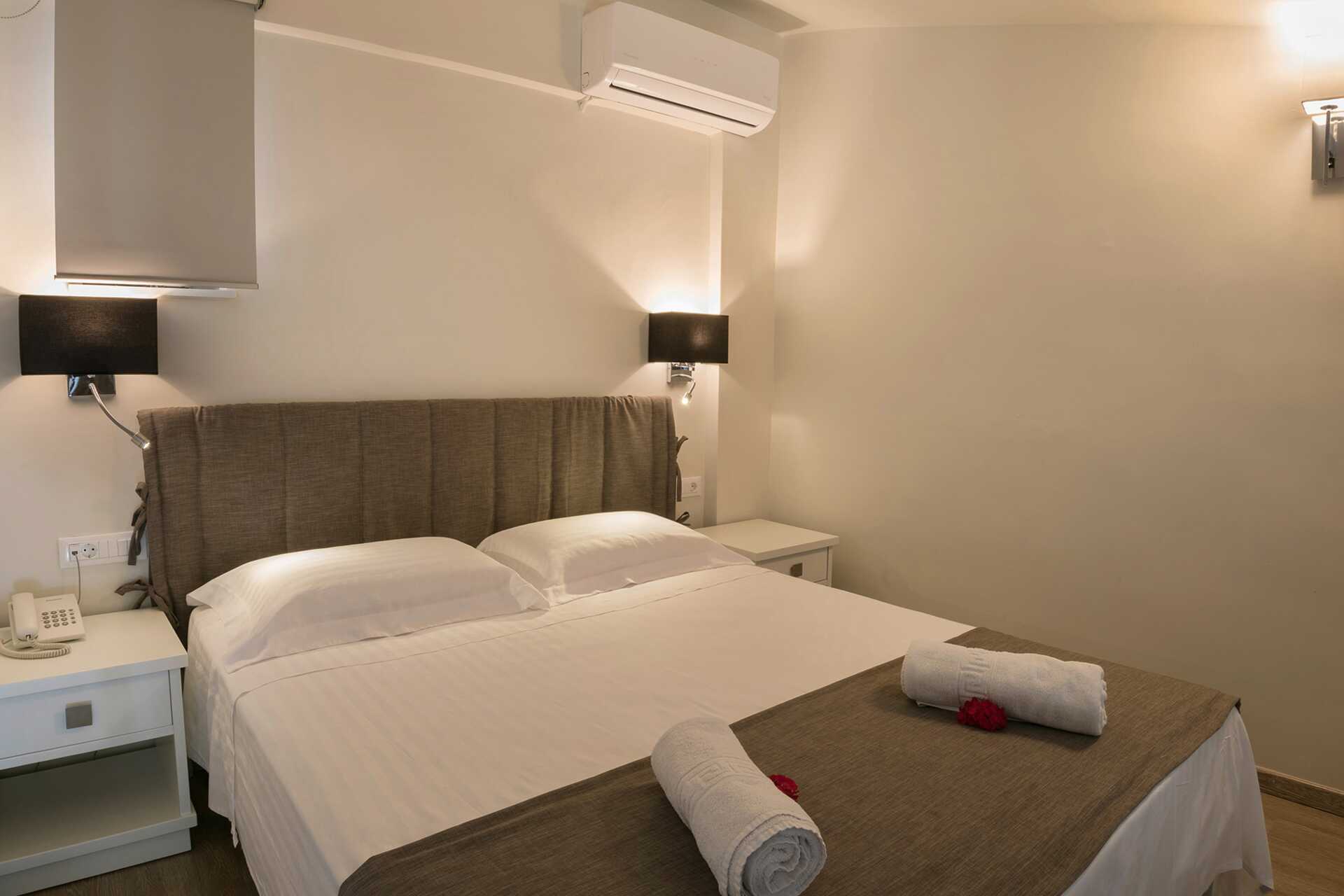 Tweekamerappartement op de eerste verdieping van het Iperion hotel in Rethymnon, Kreta.