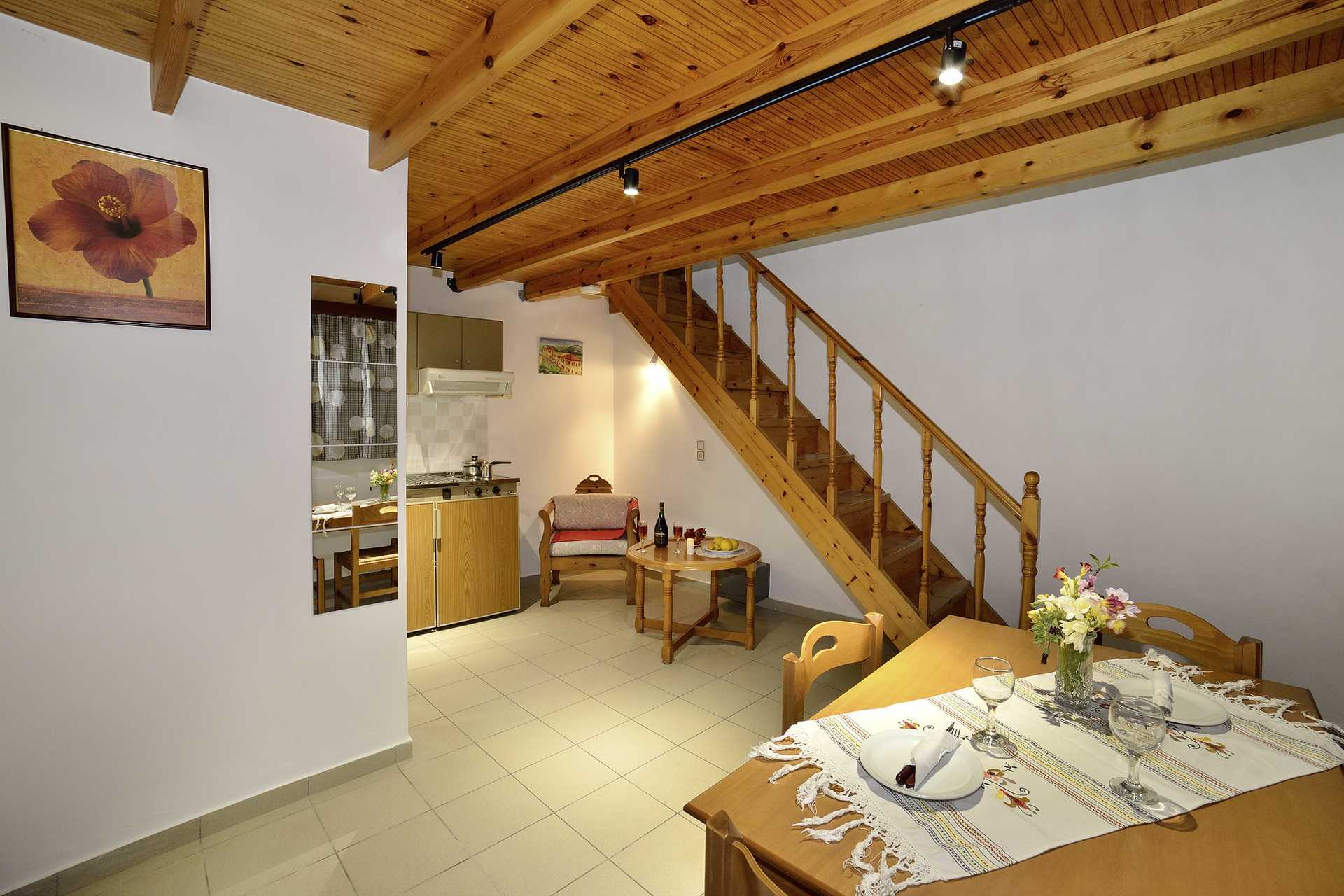 Tweekamerappartement op de eerste verdieping van Hotel Mythos Platanias op Kreta.