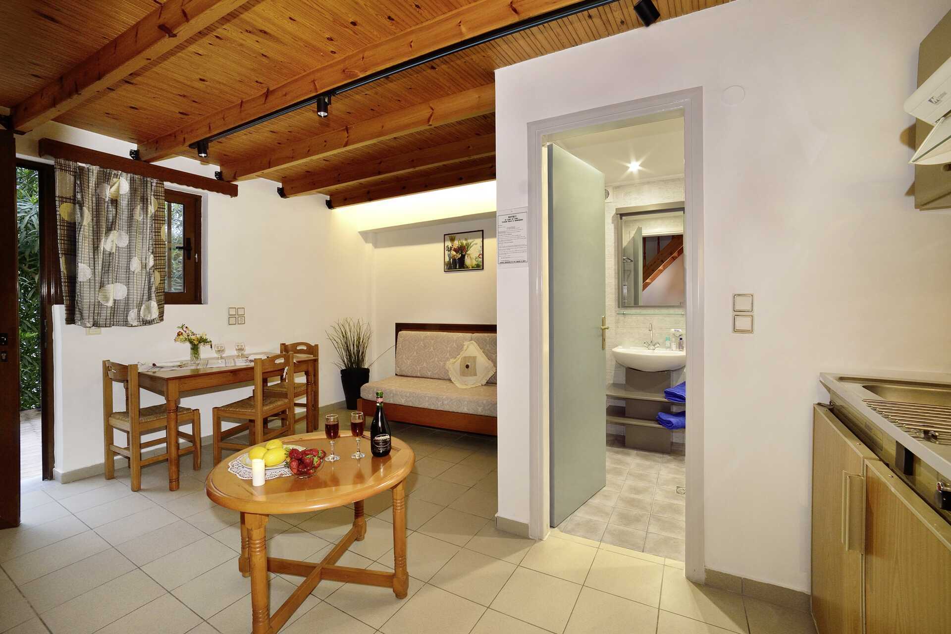 Tweekamerappartement op de eerste verdieping van Hotel Mythos Platanias op Kreta.