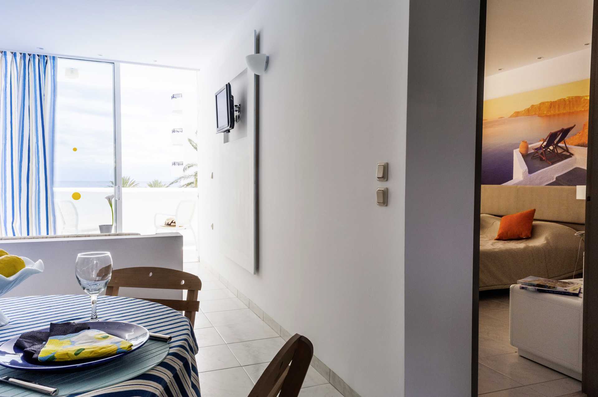 Tweekamerappartementen in hotel Epsilon, Rhodos.