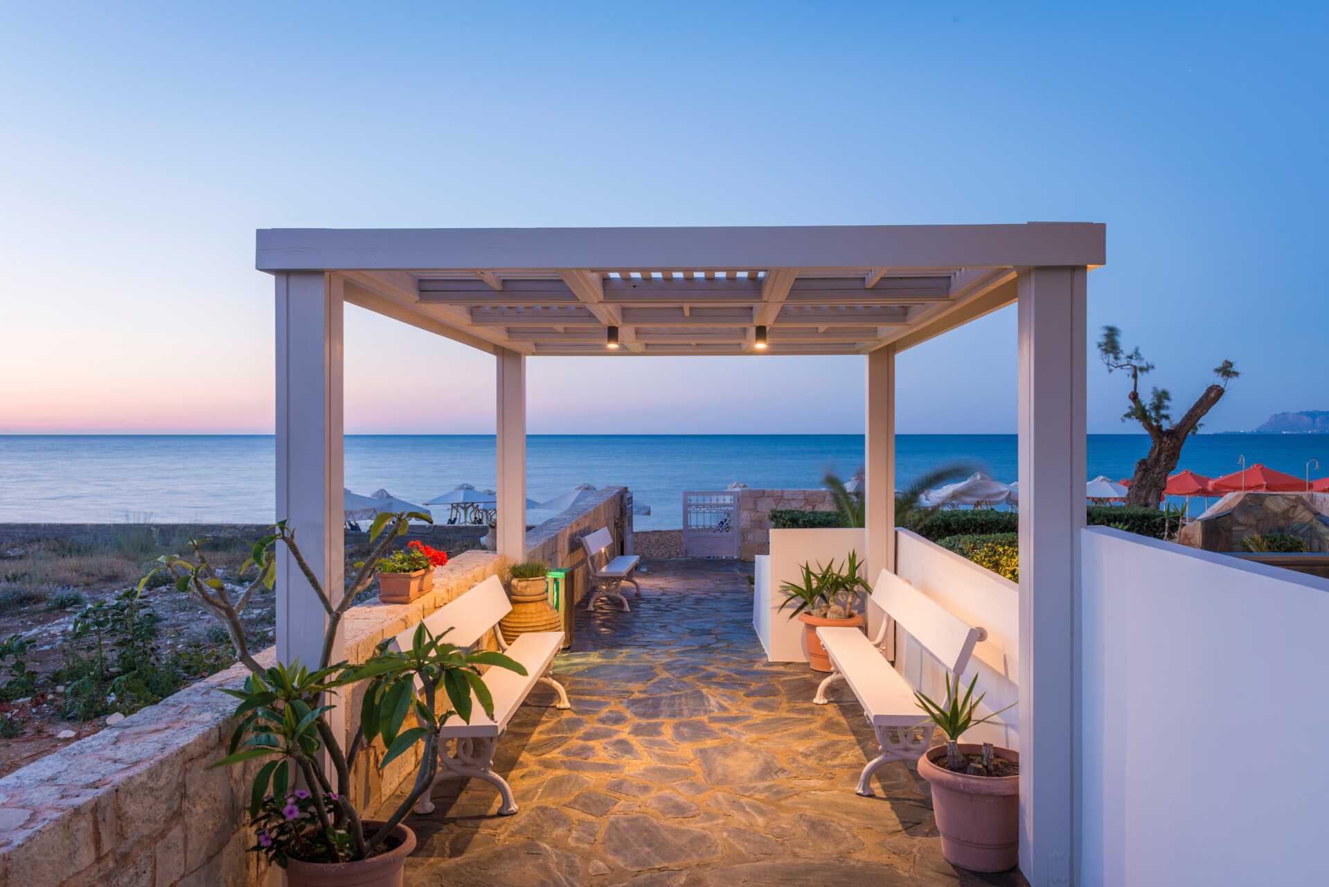 Hotel Veli in Kato Stalos op Kreta, Griekenland.