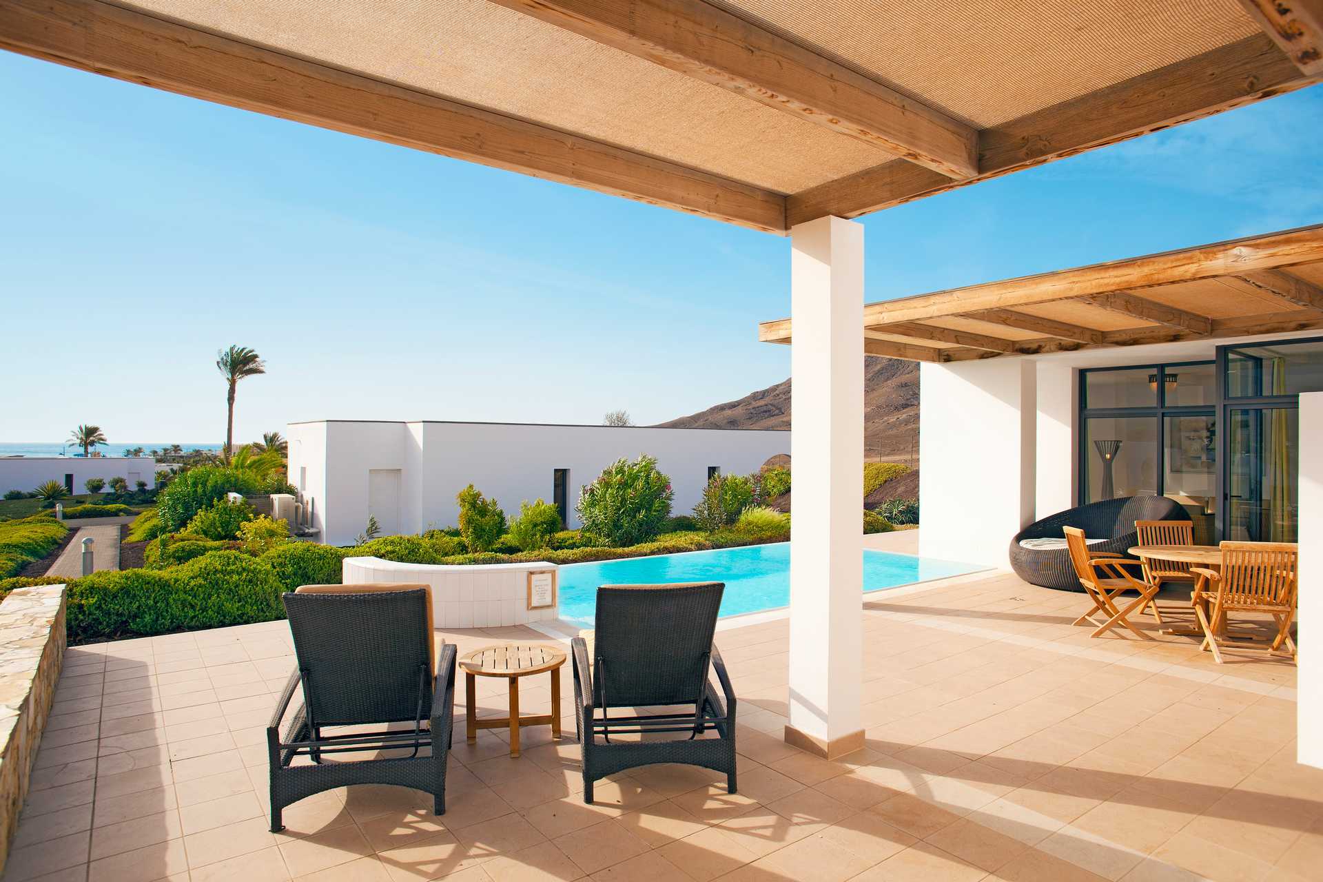 Villa met drie slaapkamers in Playitas Resort op Fuerteventura, Canarische Eilanden.